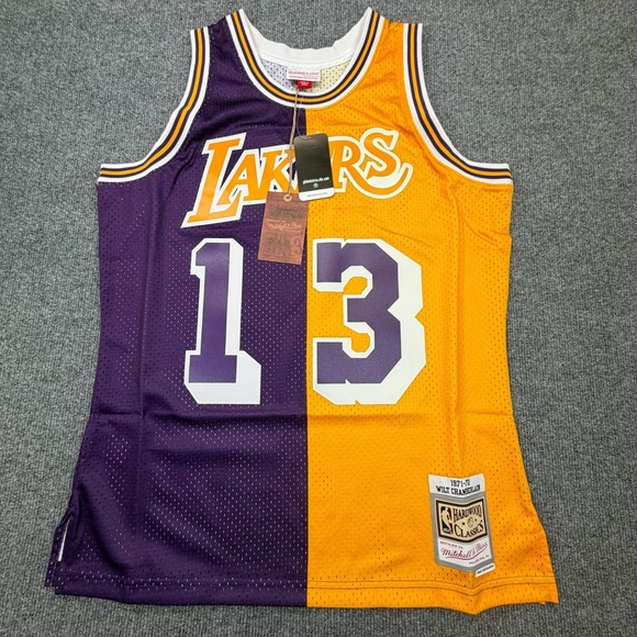Wilt Chamberlain Los Angeles Lakers Mitchell & Ness Swingman Jersey Large NEW